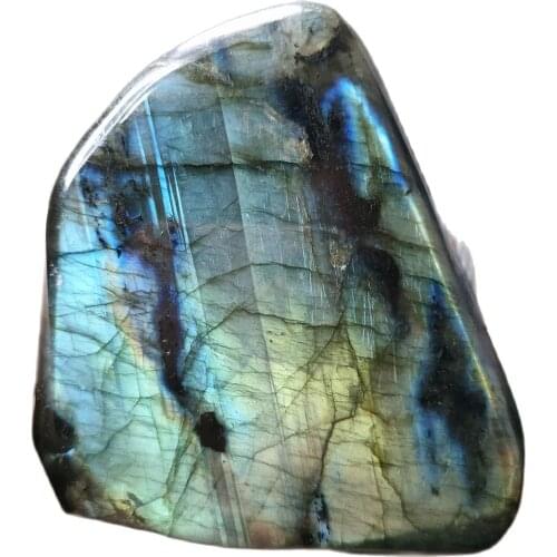 Natural Labradorite Stone Specimen Crystal Moonstone Ornament Polished Free Form
