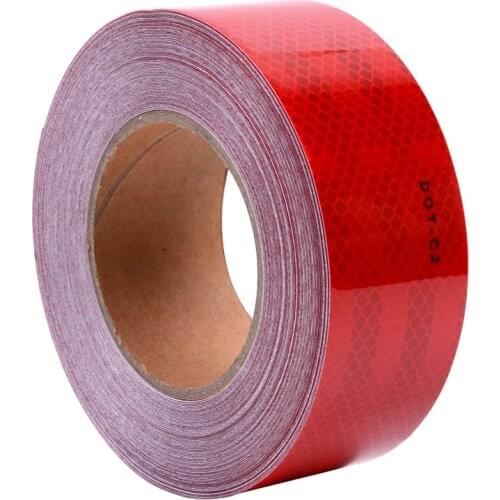 5cm Wide DOT-C2 Red Conspicuity Dot Reflective Safety Warning Tape Film Sticker Roll Strip Reflective Accessories