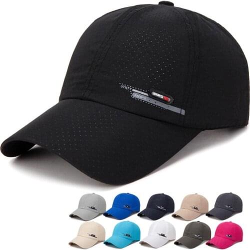 Summer Mesh Baseball Cap Men Women Girls Adjust Breathable Cotton Snapback Sports Caps Dad Hat Unisex Outdoor Quick-Dry Sun Hat