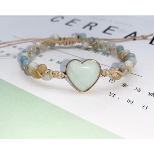 Love Bracelet Hand Woven Bracelet Natural Stone Bracelet Charm Bracelet Evil Eye Charms for Jewelry Making