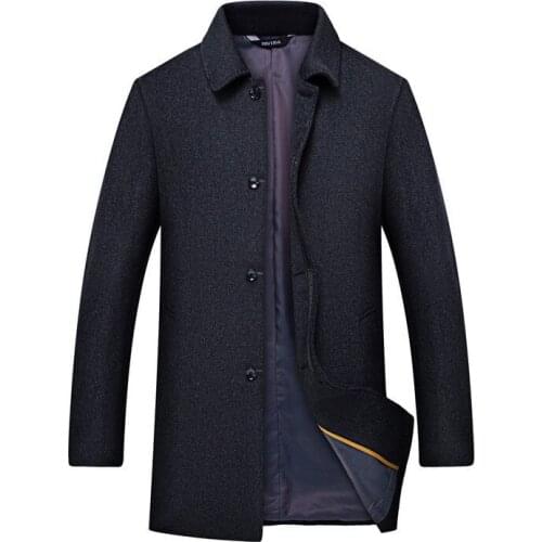 8XL 7XL 6XL 5XL 4XL brand Mens casual Long Wool & Blend jacket Male single Breasted woolen coats outwear Windbreaker free ship