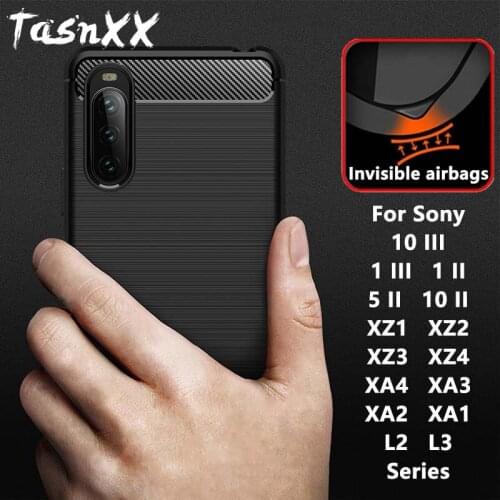 For Sony Xperia 10 1 5 III L2 L3 Soft Fiber Silicone Phone Case for XA1 XA3 Ultra XZ1 XZ2 XZ4 Premium Compact Protector Bumper