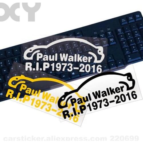 Paul Walker Memorial Rip Decal Car Sticker Truck Car Window Bumper Sticker (black / Silver White / Red ) 7.8" * 3.2"