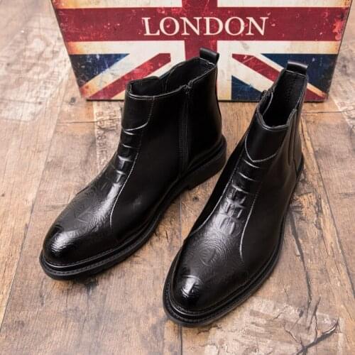 2020 brand new winter warm plush mens boots high-quality cowhide suede mens Chelsea boots anti-ski boots handmade ankle boots