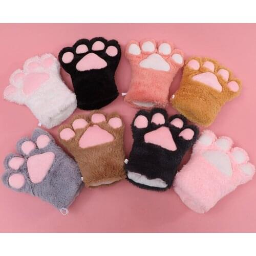 Handmade Plush Cats Claw Gloves Cute And Cute New Cosplay Show Adult Children Male And Female Can Bear Claw Gloves Cat Gloves