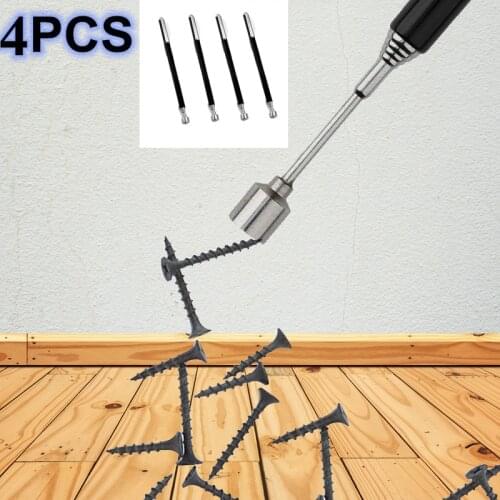 Portable Telescopic Magnet Magnetic Pen Pick Up Rod Stick Handheld Tools Black Stainless Steel Retractable Pickup Iron Bar