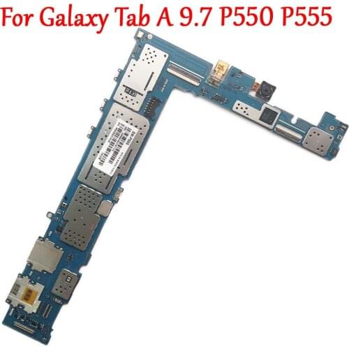 Tested Full Work Unlock Motherboard For Samsung Galaxy Tab A 9.7 P550 P555 Circuit Electronic Panel Original Global Firmware