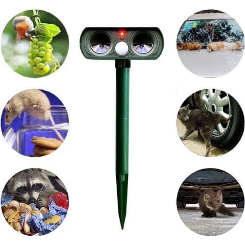 Outdoor Garden Mole Repellent Solar Power Ultrasonic Mole Snake Bird Mosquito Mouse Ultrasonic Pest Repeller Control Garden Yard