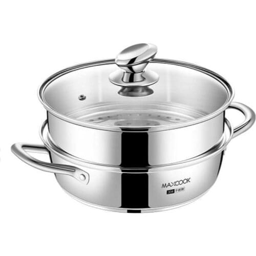 Stainless Steel Thicken Steamer 2-Tier w/ Lid Lobster Saucepot Cooking