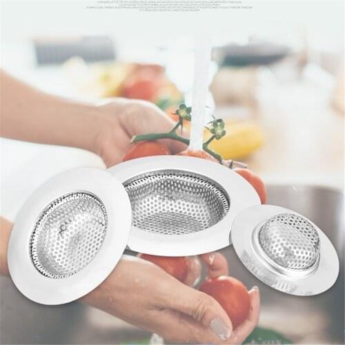 7cm/9cm/11cm Stainless Steel Kitchen Sinks Strainer Drain Hole Filter Trap Metal Sink Strainer Bath Sink Drain Hair Catcher