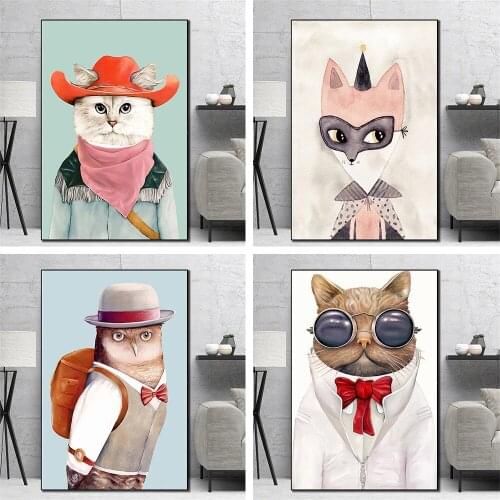 Modern Home Decoration Canvas Poster Comic Animal Picture High Quality Wall Painting Living Room Bedroom Art Deco Mural