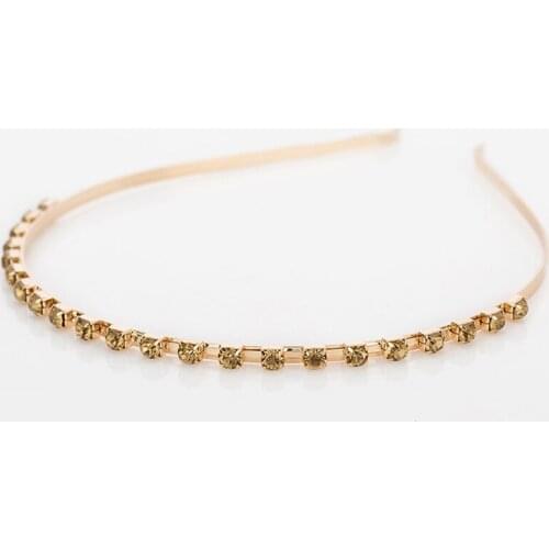 Korean Summer Style Wedding Hair Accessories Bridal Alloy Trendy Jewelry New Fashion Tiara crystal golden Hairbands H038