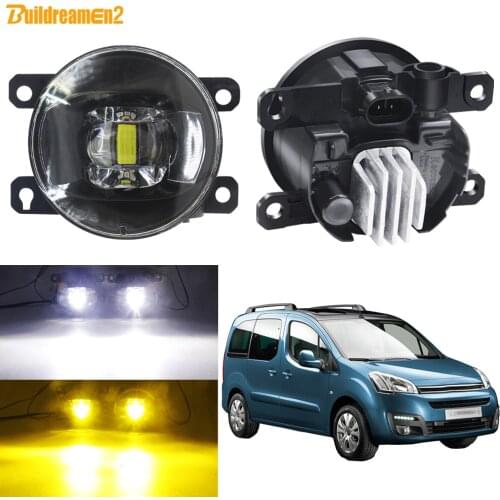 LED Fog Light Assembly 30W 8000LM Car Front Bumper Fog Lamp Yellow White For Citroen Berlingo B9 2012 2013 2014 2015