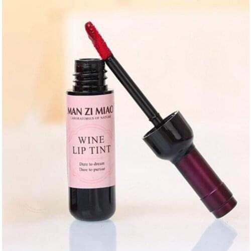 Natural 7g Delicate Wine Red Korean Style Lip Tint Mini Bottle Lip Tint Matte for Girl