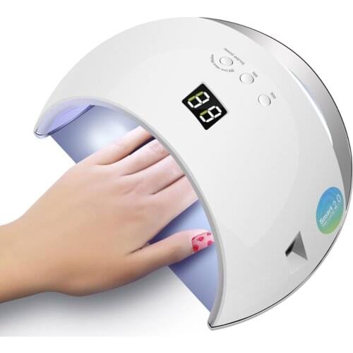SUN6 Smart Lamp Nail LED UV Lamp Dryer Metal Bottom LCD Timer Multi Colors for Curing UV Gel Polish Nail Art Tools