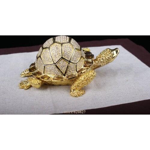 Middle Size turtle jewelry box metal Jewellery Trinket Box small Turtle Shape Lovely Jewelry Box Sea Turtle Metal Jewelry Box