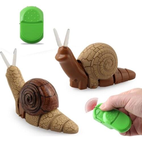 Funny Infrared Remote Control Realistic Snail Animal Model Kids Toy Prank Prop