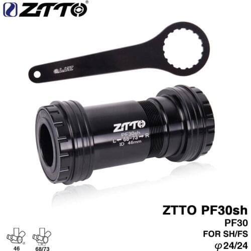 ZTTO PF30 PF30sh 24 GXP Adapter bicycle Bottom Brackets Press Fit lock Axle for MTB Road bike parts 24mm Crankset chainset