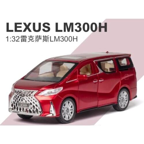 1: 32 Simulation Lexus LM300h Alloy Car Nanny Car Model Ornament With Sound And Light Childrens Toy Boy Birthday Gift Red