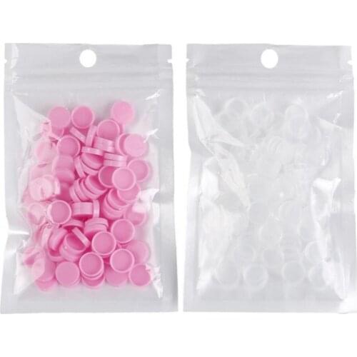 100Pcs Eyelash Extension Glue Cups Delay Cup Grafting Eyelash Tool Tattoo Adhesive Pigment Cups