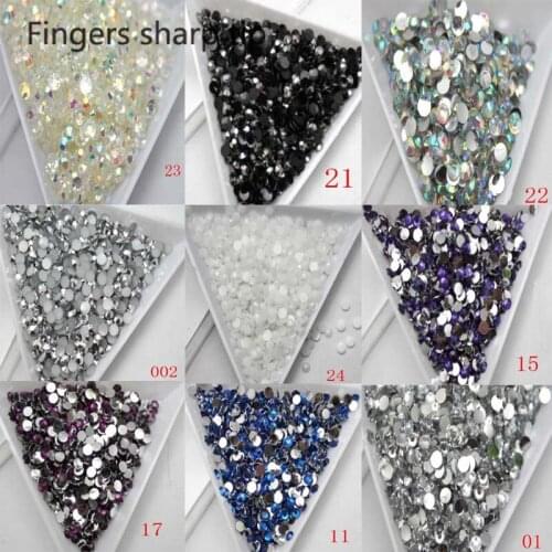 1000 pcs 2mm fashion 14 Facets Resin Round Rhinestone Sparkling Rhinestones Nail Art Decoration