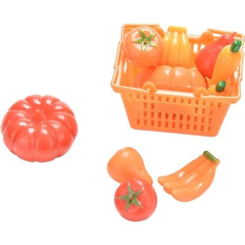 11 Pcs/ Set Mini Fruit Vegetables Basket Doll for Doll Kitchen Doll house Miniature Decor Kids Toys high quality