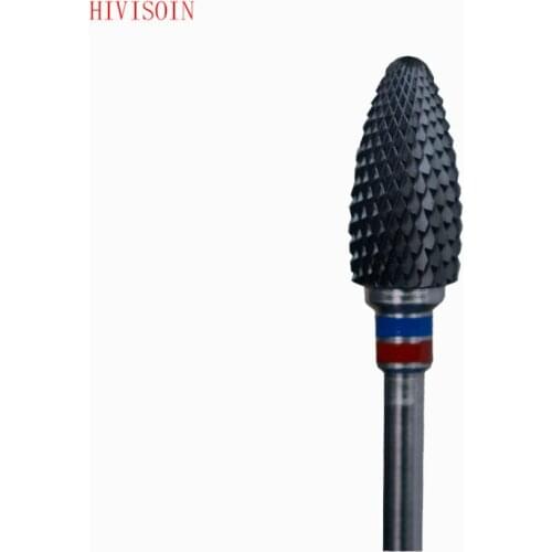 20 Pcs- Black Zirconia Ceramic Dental Lab Burs - Bullet Shape -Cross cut (1601.060)