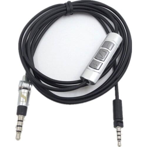 3.5mm to 2.5mm Audio Cable For Sennheiser MOMENTUM Headphones Volume Bluetooth Cord Headsets Wire Connect Audio Cable with Mic