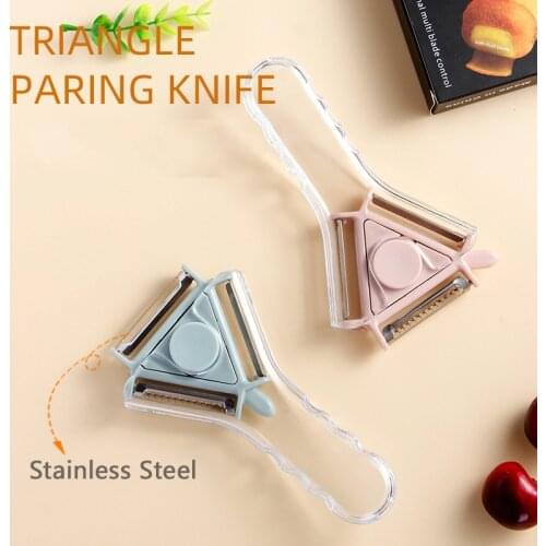 3 In 1 Fruit Vegetable Peeler Potato Peeler Paring Knife Multi Zesters Shredder Gadget Peeling Portable Home Kitchen Gadget Acce