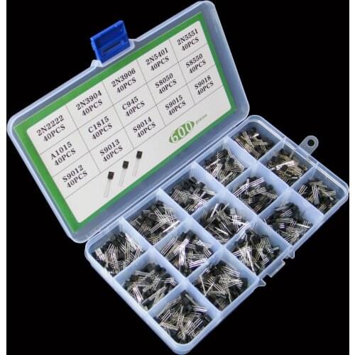 600pcs, 15 specifications, 40 for each type triode boxes Triode set