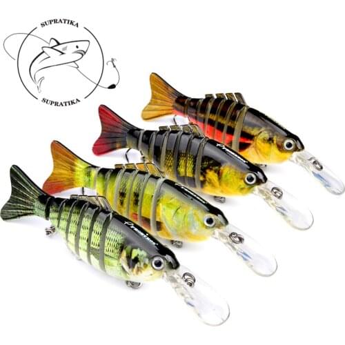 7 Segments Fishing Lure Wobbler Lifelike Bait 112mm/14g Saltwater Deep Diving Hard Bait 6# Hook Swimbait Artificial Baits Tackle