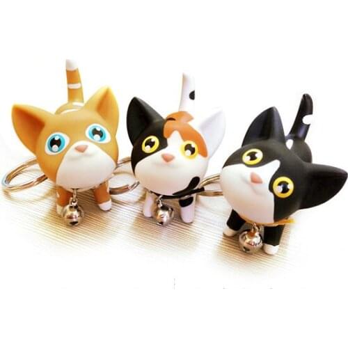 Lucky Cat Keychain For Ladies New Cartoon Women Cat Key Chains Charm Bag Accessories Pendant Gift For Women Car Keyrings NEW