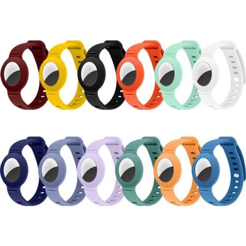 Case for Apple AirTags Soft Silicone Strap Air Tag Anti-Scratch Bracelet Protective Cover Shell for AirTag children Watch Strap