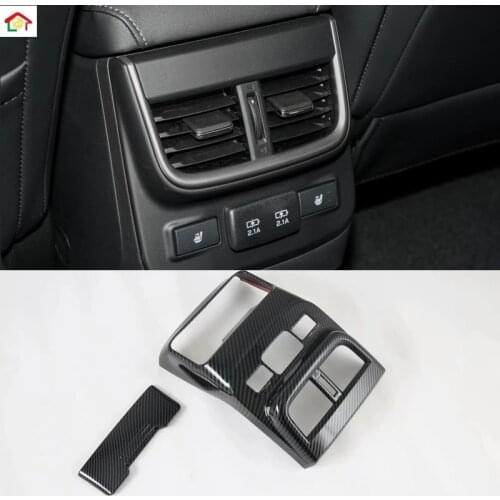 For Subaru Outback 2021 2022 ABS Rear Air Conditioning Vent Cover Back Outlet Decorative Frame Panel Trim Accessories