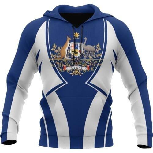 Australia Map Kangaroo Mens 3D Full Print Hoodies Harajuku Pullover Unisex Sweatshirt Jacket Hip-Hop Women Streetwear Plus Size