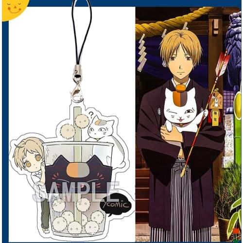 Cartoon Kawaii Natsume Yuujinchou Pendant For Mobile Phone Case Acrylic Keychain Lanyard Accessories For Backpack Hanging orname