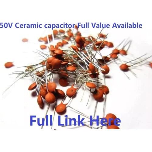 100PCS Ceramic capacitor 50V 104 10nF 0.01uf 10P 47P 100P 220P 330P 470P 1nf 102 103 2.2nf 222 4.7NF 472 47nf 473 100nf 6.8pf 6