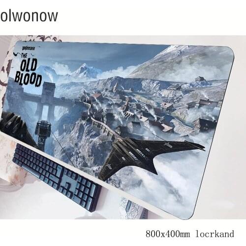 Wolfenstein mouse pad gamer High quality 80x40cm gaming mousepad notbook mat HD print padmouse pc gamer mats gamepad