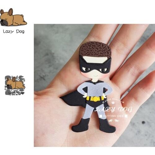 Superhero Boy Girl Metal Cutting Dies Scrapbooking Stencil DIY Mold Knife Craft Embossing Die Cuts Card Making New Dies For 2020