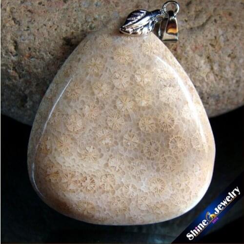 Natural Chrysanthemum Coral Fossil Gems Stones Reiki Chakra DIY Earrings Necklaces Pendants Beads Jewelry Craft Making BS994