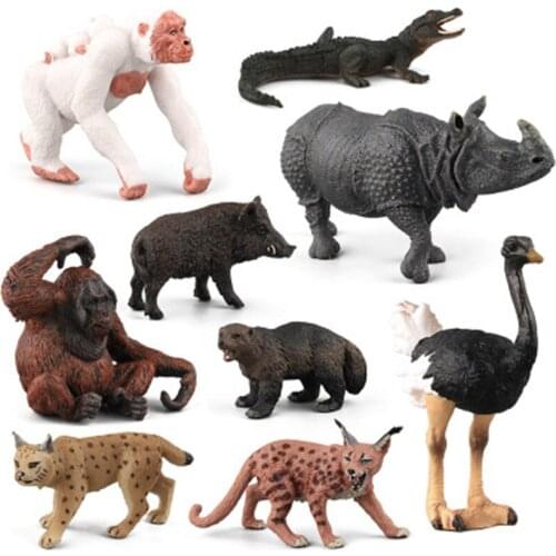 New Simulation Wild Animal Model Simulation Toy Boar Ostrich Figures Educational Toy for Children Kid Toy Figure Gift Collection