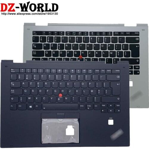 New Original Palmrest Upper Case With BE Belgian Backlit Keyboard for Lenovo Thinkpad X1 Yoga 2nd Gen Laptop C Cover 01LV002