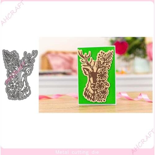 Deer lace Frame Metal Cutting Dies for DIY Scrapbooking Photo Album Decorative Embossing PaperCard Crafts Die2021