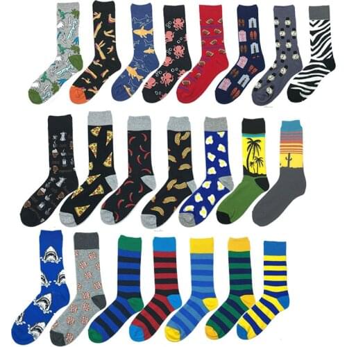 Creative Funny Socks Fashion Hip Hop Skateboard Unisex Socks Astronaut Space Streetwear men socks combed Cotton