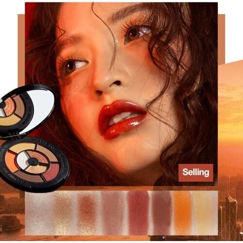 8 Color Eye Shadow Palette Matte Pearl Glitter Powder Earth Color Eye Shadow