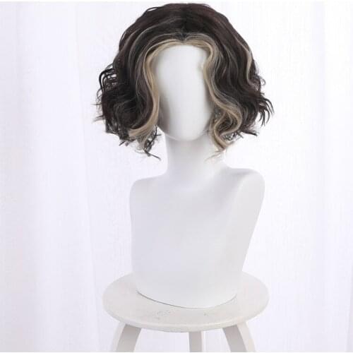 Female Loki Cosplay Wig Women Sylvie Lushton Variant Short Curly Women Lady Heat Resistant Synthetic Hair Cosplay Wigs + Wig Cap