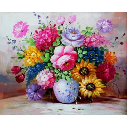 Full square / round DIY diamond thorn color pot flower 5D diamond painting rhinestone mosaic home decoration