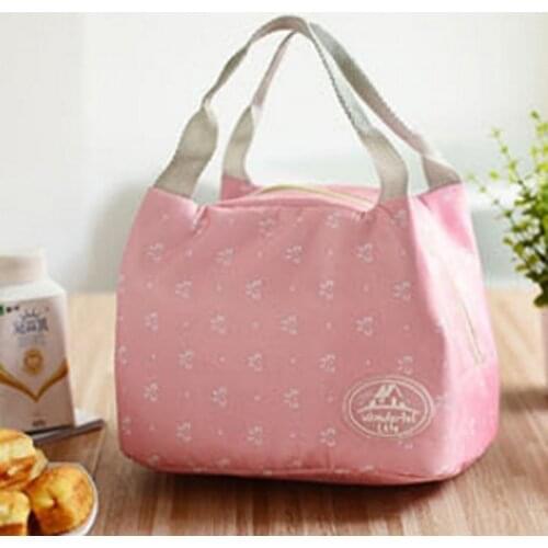 Leisure Portable Thermal Insulated Lunch Bag Lunchbox Lady Carry Food Tote New Lunch Bag Floral Portable Lunch Bag