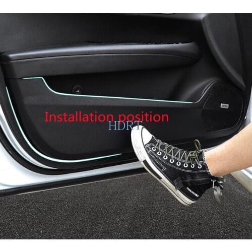 Car Door Anti Kick Pad Side Edge Film Protector Decor stainless steel Style Sticker Accessories For Lincoln aviator 2020 2021