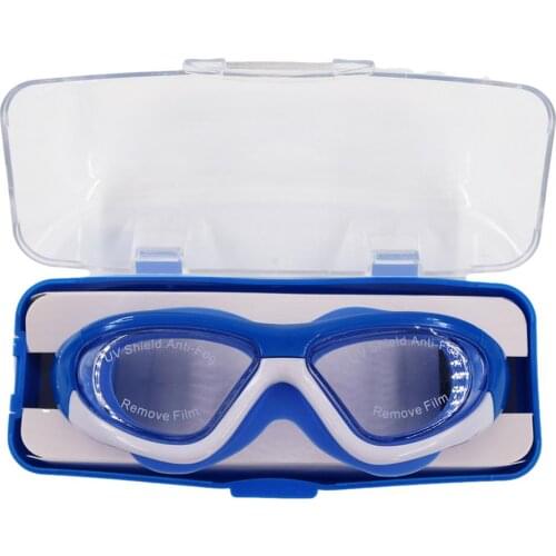 Adjustable Swim Goggles Children Kids Waterproof Silicone Anti Fog UV Shield Swimming Glasses Goggles Eyewear Eyeglasses W/Box